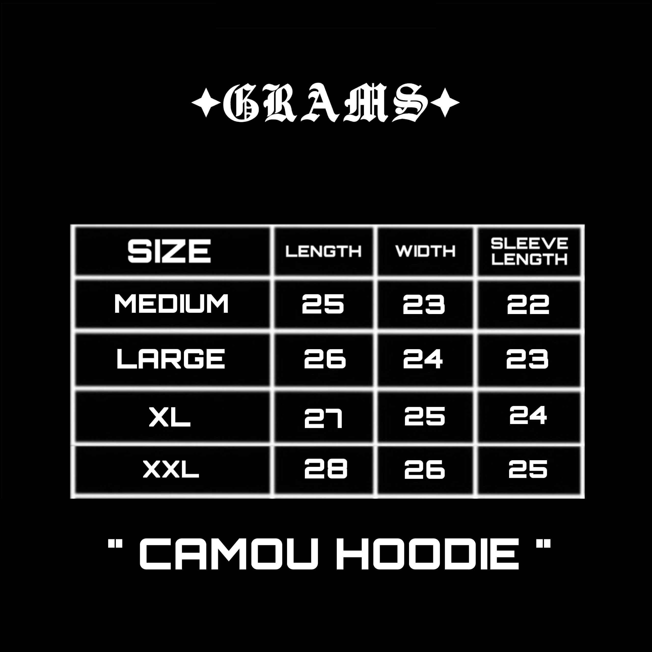 "GRAMS IN GREY CAMOU" (HOODIE)