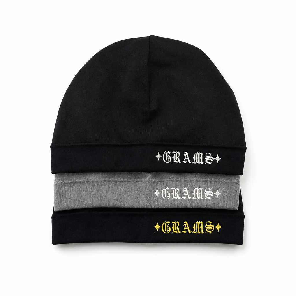 "GRAMS Embroidered Skull Cap"