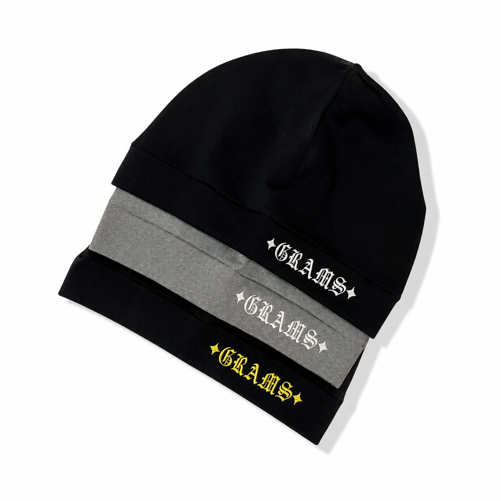 "GRAMS Embroidered Skull Cap"