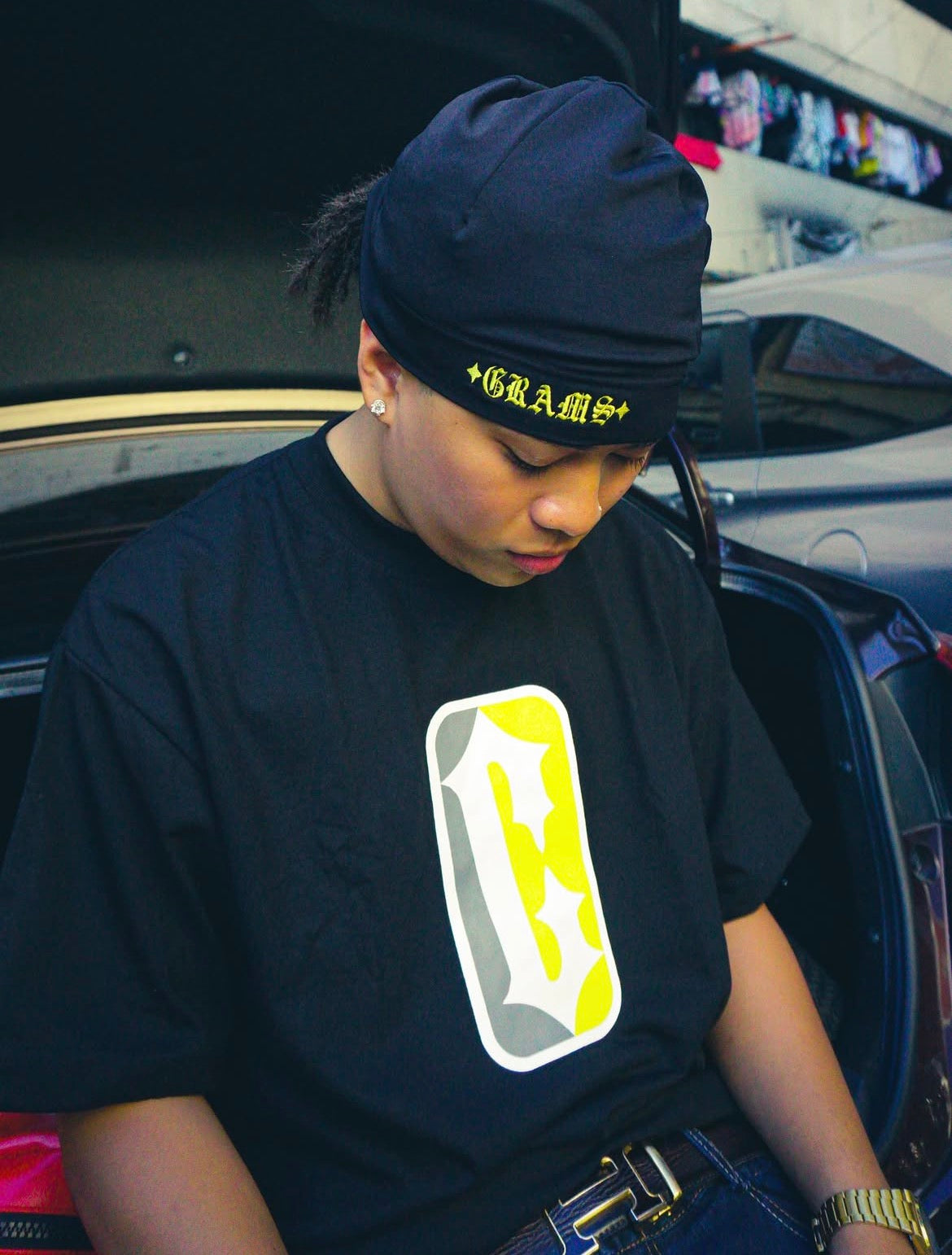 "GRAMS Embroidered Skull Cap"
